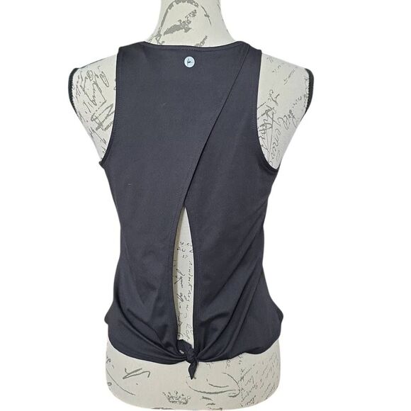 90 Degree by Reflex Women's Size Small Black Athletic Open Wrap Back Tank Top - Picture 3 of 4
